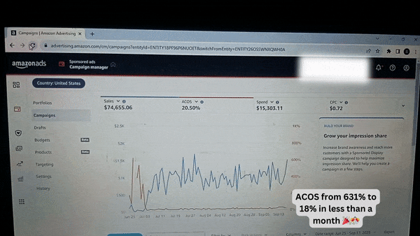 Amazon PPC client result